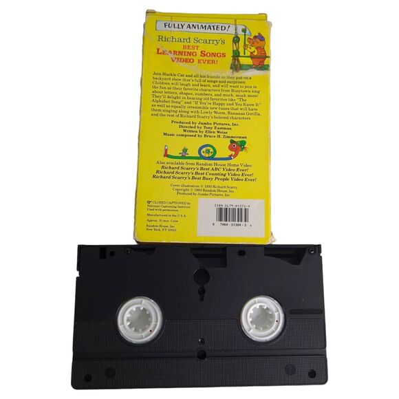 4 Richard Scarrys VHS Tape Lot Busy People Best Christmas Learning Songs Silly - Picture 7 of 13